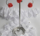 Комплекты украшений - Серьги и кольцо "Алая роза" комплект из полимерной глины