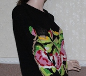 Кофты и свитера - Свитер с розами (по мотивам коллекции Dolce & Gabbana)