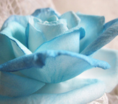 Украшения для волос - Заколка "Голубая роза". Фоамиран.