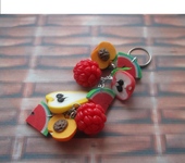 Кулоны, подвески - Подвеска на сумку или ключи "Плодово-ягодное ассорти" из силикона