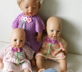 Одежда для кукол - Одежда для куклы Baby Born (Беби Бон ).  Платье "Нежность"