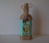 Декоративные бутылки - Бутылочка декорированная джутом
