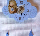 Часы - Настенные часы "Ангел в облаках"