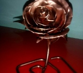 Оригинальные подарки - Цветок из металла "Бронзовая Роза"