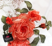 Элементы интерьера - Интерьерная веточка шелковых роз «Флоренция»