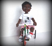Другие куклы - Валяная шарнирная кукла Негритенок Том