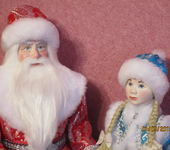 Другие куклы - Дед Мороз и Снегурочка - авторские фарфоровые куклы