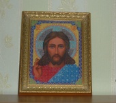 Вышитые картины - икона Христа Спасителя