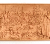 Элементы интерьера - Картина (панно) из дерева "Запорожцы пишут письмо турецкому султану"