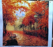 Вышитые картины - Осенний парк