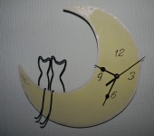 Часы - часы коты на луне