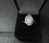 Кольца - кольцо серебряное с фианитами