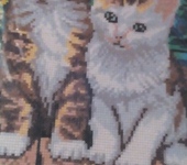Элементы интерьера - Вышивка "Две кошки"