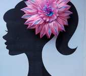 Украшения для волос - Цветок «Флора» на ободке в стиле канзаши.