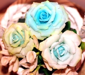 Цветы - Очаровательный букет из роз и ванили ручной работы