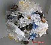 Цветы - Букет из бумажных цветов "Капучино"