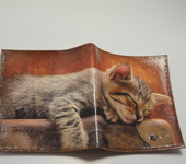 Обложки для паспорта - Визитница "Кот"