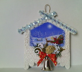 Элементы интерьера - Новогоднее украшение-панно-открытка (3 в 1) «Дед Мороз»