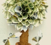 Элементы интерьера - Топиарий (деревце счастья) "Тропический рай" + свиток с описанием в подарок