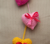 Оригинальные подарки - Вязаное сердце-валентинка среднее.