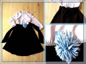 Одежда для девочек - Платье нарядное черно-белое для девочки