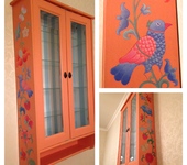 Мебель - Шкаф-витрина с мотивами флорентийской росписи