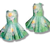 Одежда для девочек - Платье детское "Девочка на качелях" фотопринт