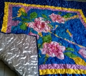 Подушки, одеяла, покрывала - Одеяло ручной работы  "Цветы"