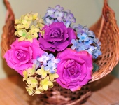 Цветы - Букет из роз и гортензии ручной работы