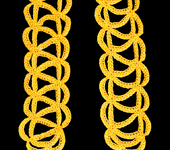 Шарфы - Шарф- пояс- украшение "Змейка золотая", вязаный, желтого цвета