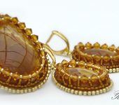 Комплекты украшений - Комплект серьги и кольцо с симбирцитами