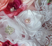 Свадебные аксессуары - Букет Мальва и розы