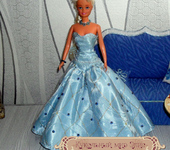 Одежда для кукол - Кукольная одежда 1/6 - Платье бальное голубое (размера Барби)