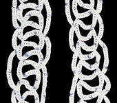 Шарфы - Шарф- пояс- украшение "Белая Змейка", вязаный, белого цвета