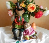 Другие куклы - интерьерная текстильная авторская кукла Женишок (две куклы в паре)