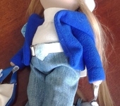 Другие куклы - Текстильная кукла в джинсах и берете