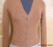Кофты и свитера - Кофта машинного вязания, двухцветная