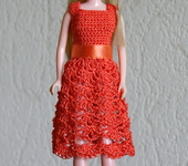 Одежда для кукол - Платье "Апельсинка"