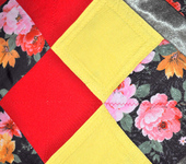 Подушки, одеяла, покрывала - Лоскутное одеяло " Цветочный натюрморт"