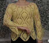 Кофты и свитера - Кофта летняя с длинным рукавом «Ананас»
