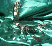 Другие аксессуары - Скорпион-хранитель колец (металл,краска)-ручная работа