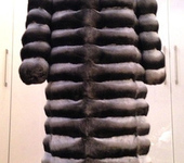 Верхняя одежда - Шуба длинная из натуральной шиншиллы