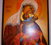Живопись - Икона Божией Матери «Взыграние младенца»