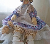 Другие куклы - Интерьерная кукла-кантри "Барышня с зонтиком"
