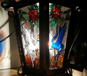 Светильники, люстры - Кованый фонарь с витражом
