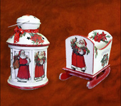 Оригинальные подарки - Комплект «Дед Мороз» (Подсвечник "Дед Мороз"+Конфетница "Дед Мороз")