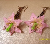Комплекты украшений - серьги-цветок для любителей необычных украшений