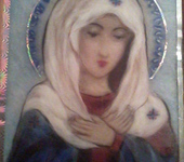Оригинальные подарки - Икона ручной работы"Богородица.Умиление"