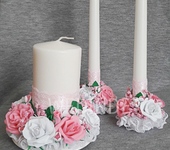 Свадебные аксессуары - Свадебные свечи Роза