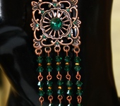 Комплекты украшений - Серьги длинные медные в восточном стиле "Медина"